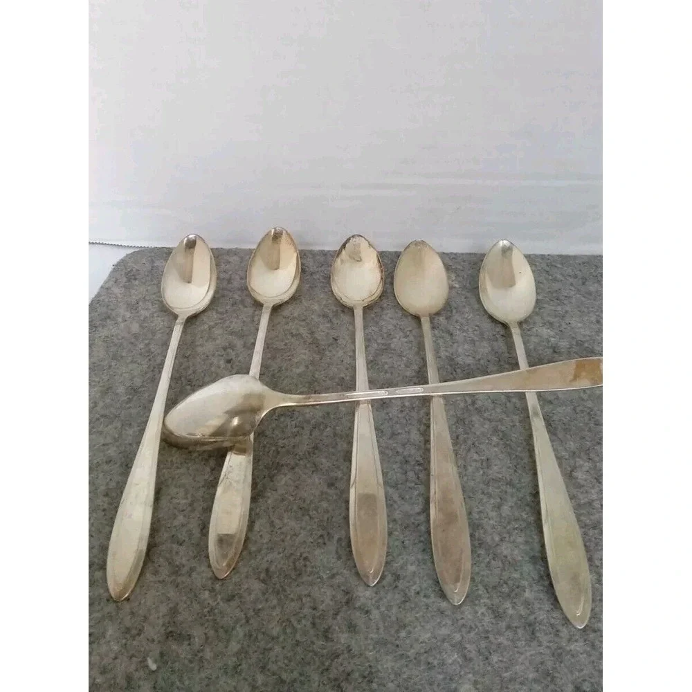 Vintage Silver Plated Teaspoons Set of 6 Antique Spoons‎ Collectible